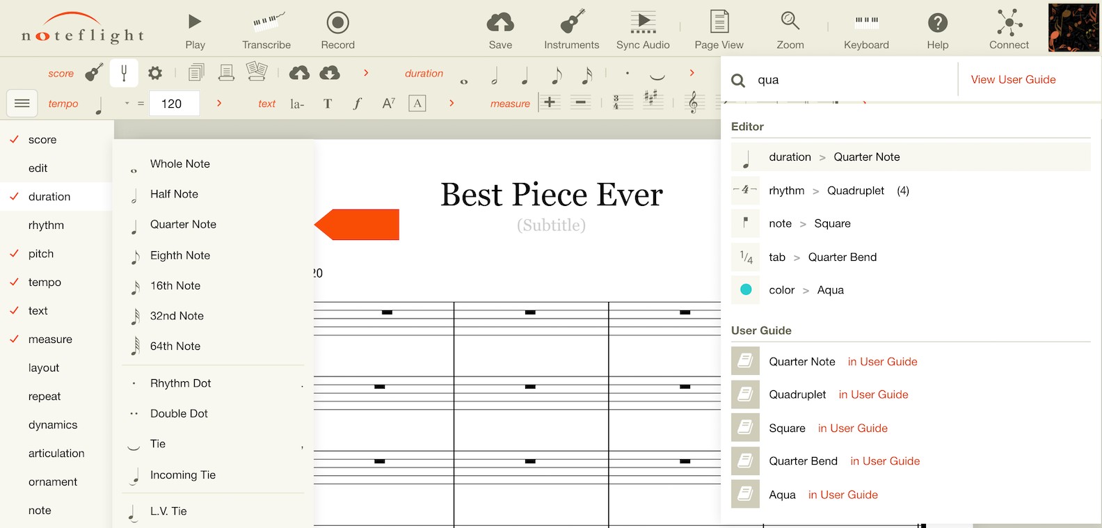 Music Notation User Guide Noteflight Music Notation Software - 